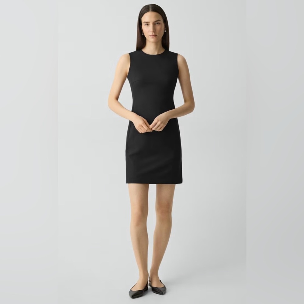 Theory Sleeveless Fitted Dress in Good Wool